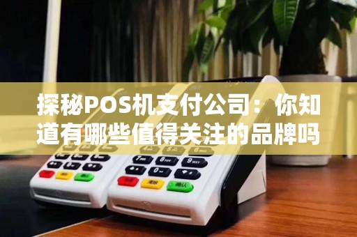 探秘POS机支付公司:你知道有哪些值得关注的品牌吗?