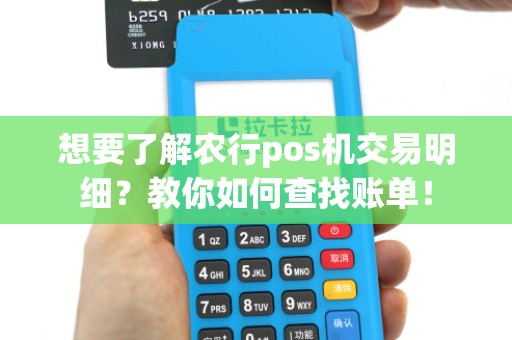 想要了解农行pos机交易明细？教你如何查找账单！