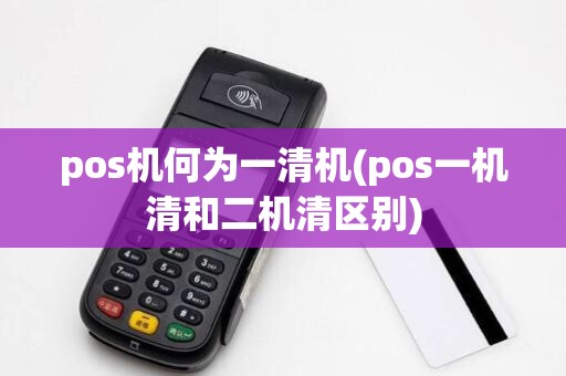 pos机何为一清机(pos一机清和二机清区别)