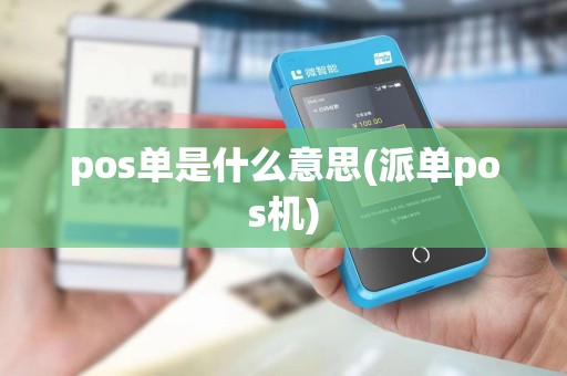 pos单是什么意思(派单pos机)