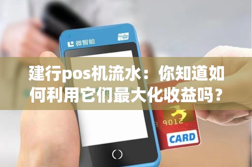 建行pos机流水:你知道如何利用它们最大化收益吗?
