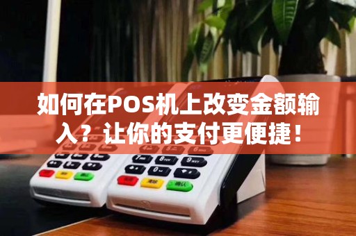 如何在POS机上改变金额输入?让你的支付更便捷!