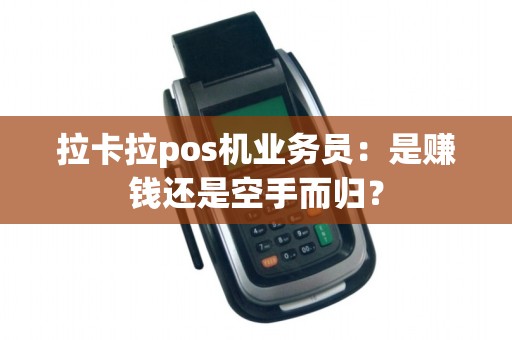 拉卡拉pos机业务员:是赚钱还是空手而归?