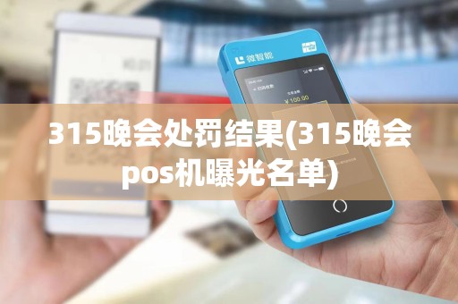 315晚会处罚结果(315晚会pos机曝光名单)