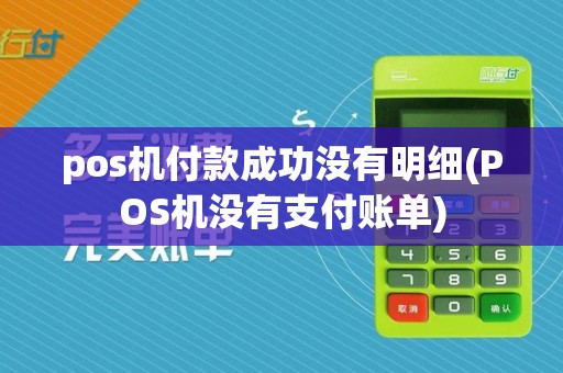 pos机付款成功没有明细(POS机没有支付账单)