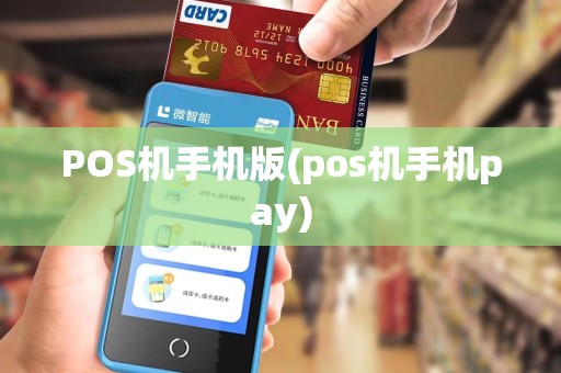 POS机手机版(pos机手机pay)