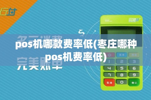 pos机哪款费率低(枣庄哪种pos机费率低)