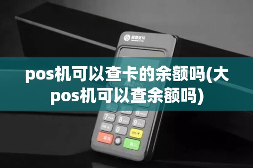 pos机可以查卡的余额吗(大pos机可以查余额吗)