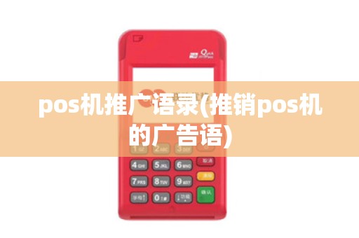 pos机推广语录(推销pos机的广告语)