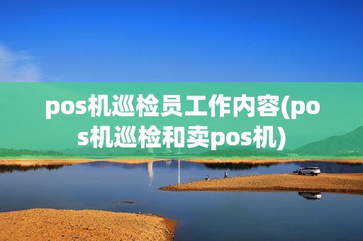 pos机巡检员工作内容(pos机巡检和卖pos机)