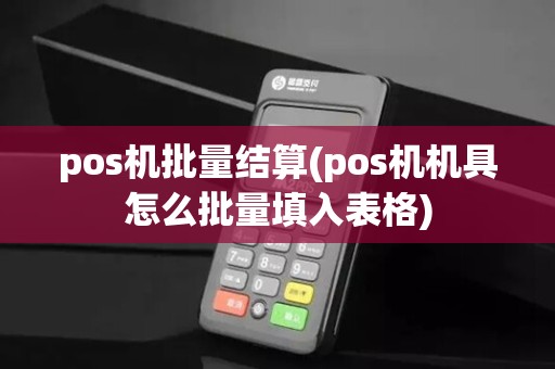 pos机批量结算(pos机机具怎么批量填入表格)