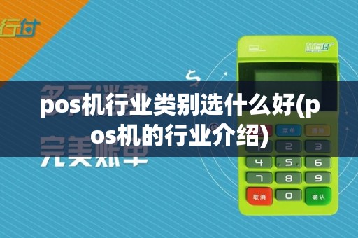 pos机行业类别选什么好(pos机的行业介绍)