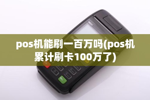 pos机能刷一百万吗(pos机累计刷卡100万了)