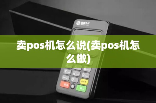 卖pos机怎么说(卖pos机怎么做)