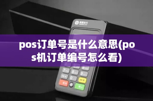 pos订单号是什么意思(pos机订单编号怎么看)