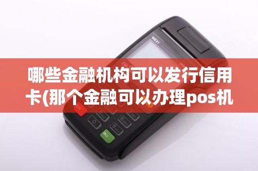 哪些金融机构可以发行信用卡(那个金融可以办理pos机) 哪些金融机构可以发行信用卡(那个金融可以办理pos机)