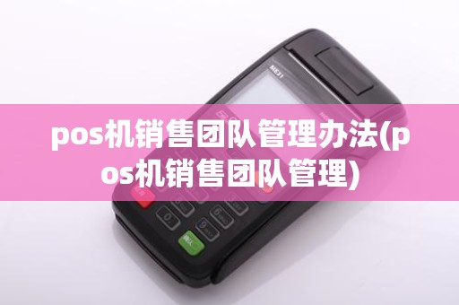 pos机销售团队管理办法(pos机销售团队管理)