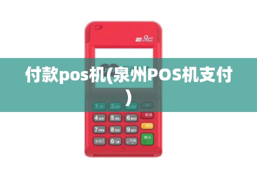付款pos机(泉州POS机支付)