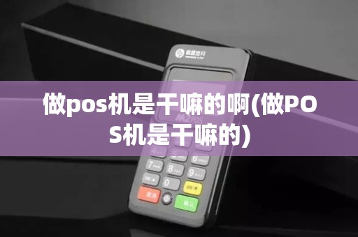 做pos机是干嘛的啊(做POS机是干嘛的)