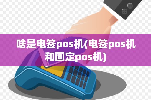 啥是电签pos机(电签pos机和固定pos机)