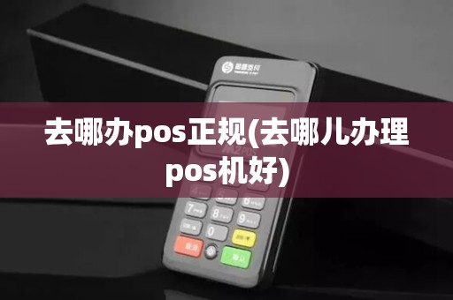 去哪办pos正规(去哪儿办理pos机好)