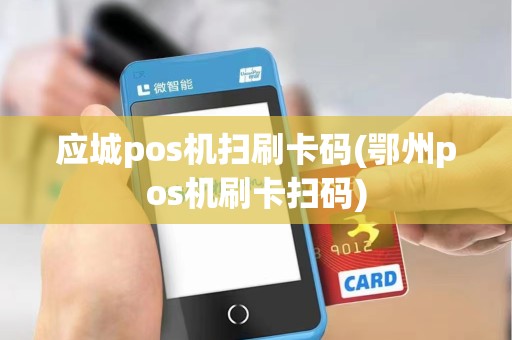 应城pos机扫刷卡码(鄂州pos机刷卡扫码)