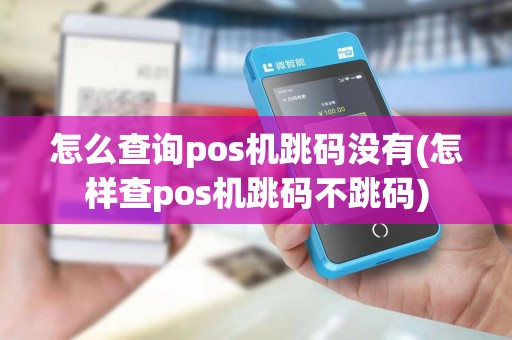 怎么查询pos机跳码没有(怎样查pos机跳码不跳码)