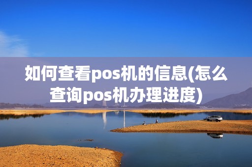 如何查看pos机的信息(怎么查询pos机办理进度)