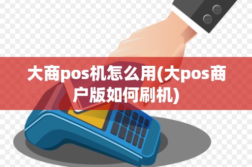 大商pos机怎么用(大pos商户版如何刷机)