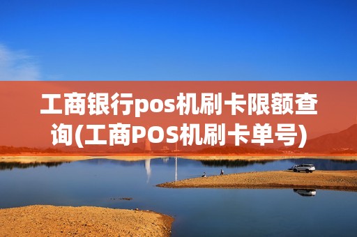 工商银行pos机刷卡限额查询(工商POS机刷卡单号)
