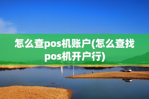 怎么查pos机账户(怎么查找pos机开户行)