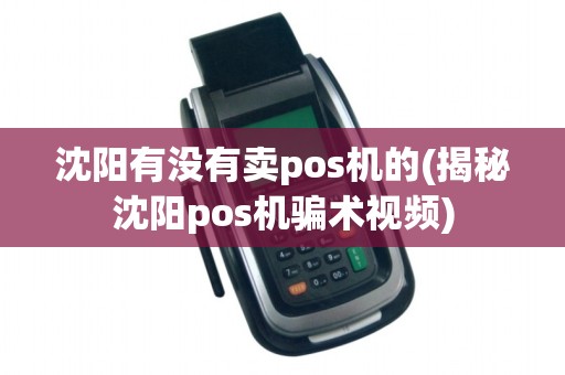 沈阳有没有卖pos机的(揭秘沈阳pos机骗术视频)