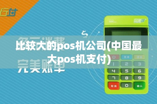 比较大的pos机公司(中国最大pos机支付)