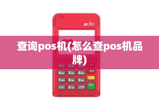 查询pos机(怎么查pos机品牌)