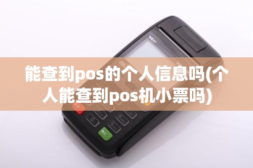 能查到pos的个人信息吗(个人能查到pos机小票吗)