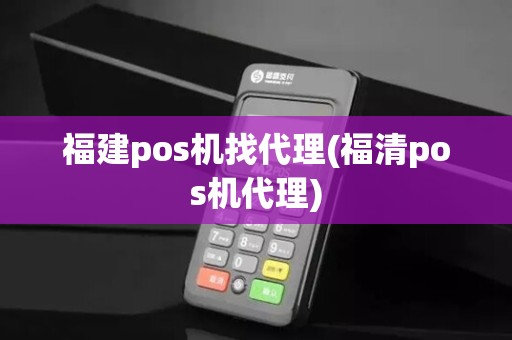 福建pos机找代理(福清pos机代理)