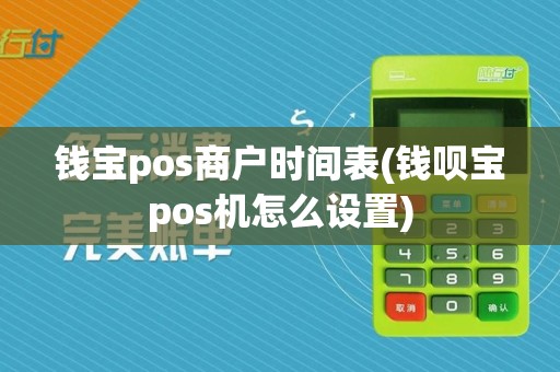 钱宝pos商户时间表(钱呗宝pos机怎么设置)