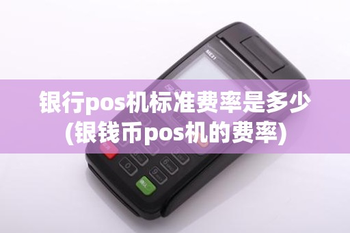 银行pos机标准费率是多少(银钱币pos机的费率)