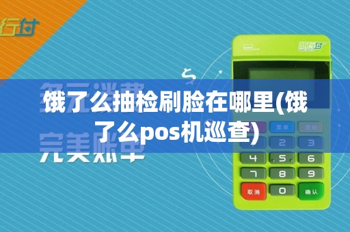 饿了么抽检刷脸在哪里(饿了么pos机巡查)
