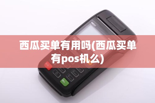 西瓜买单有用吗(西瓜买单有pos机么)