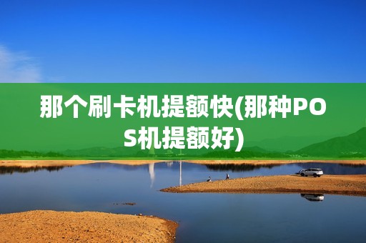 那个刷卡机提额快(那种POS机提额好)