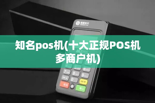 知名pos机(十大正规POS机多商户机)