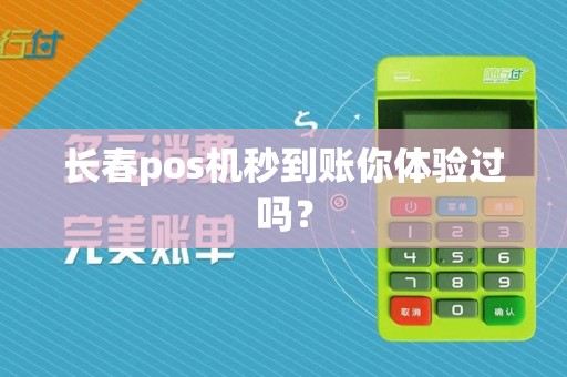 长春pos机秒到账你体验过吗？