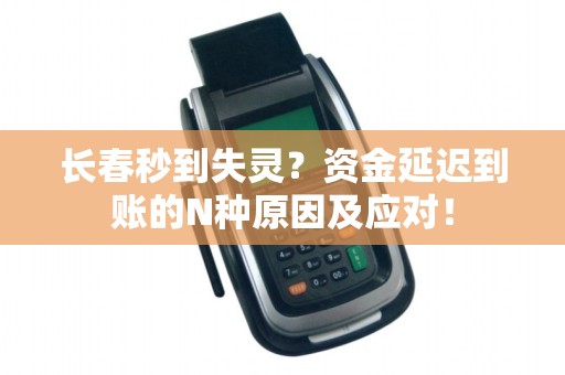 长春秒到失灵？资金延迟到账的N种原因及应对！