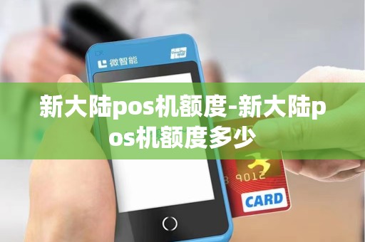 新大陆pos机额度-新大陆pos机额度多少