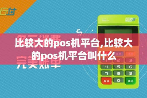 比较大的pos机平台,比较大的pos机平台叫什么