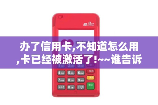 办了信用卡,不知道怎么用,卡已经被激活了!~~谁告诉我...