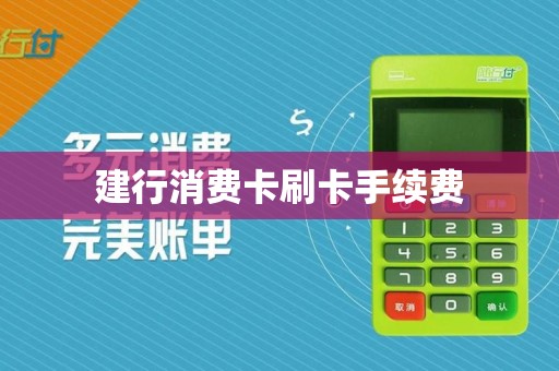 建行消费卡刷卡手续费