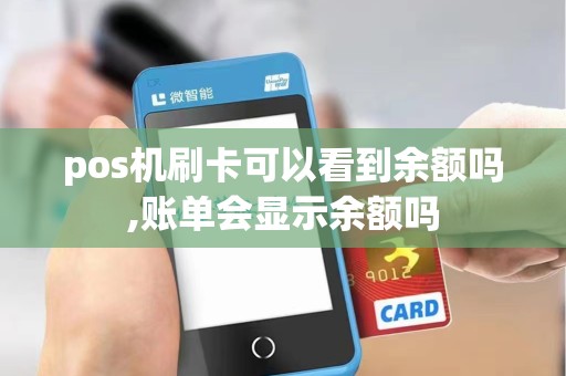 pos机刷卡可以看到余额吗,账单会显示余额吗