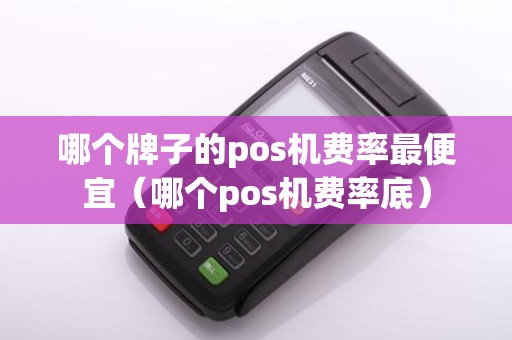 哪个牌子的pos机费率最便宜(哪个pos机费率底)